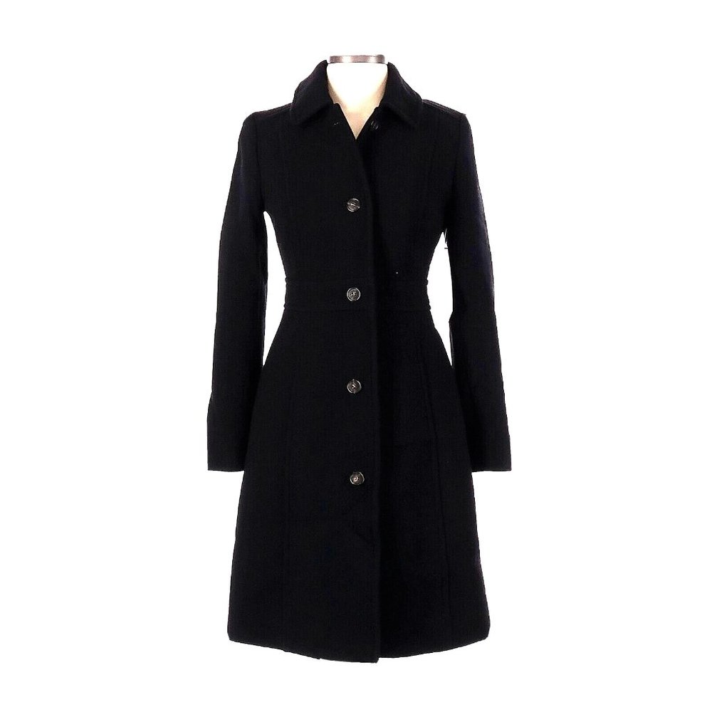 NWT J.Crew Classic Lady Day Coat in Black Italian Doublecloth Wool Thinsulate 4